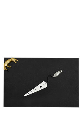 Cat & Mouse Cheese Board w/ Knife